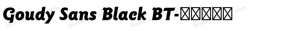 Goudy Sans Black BT字体转换